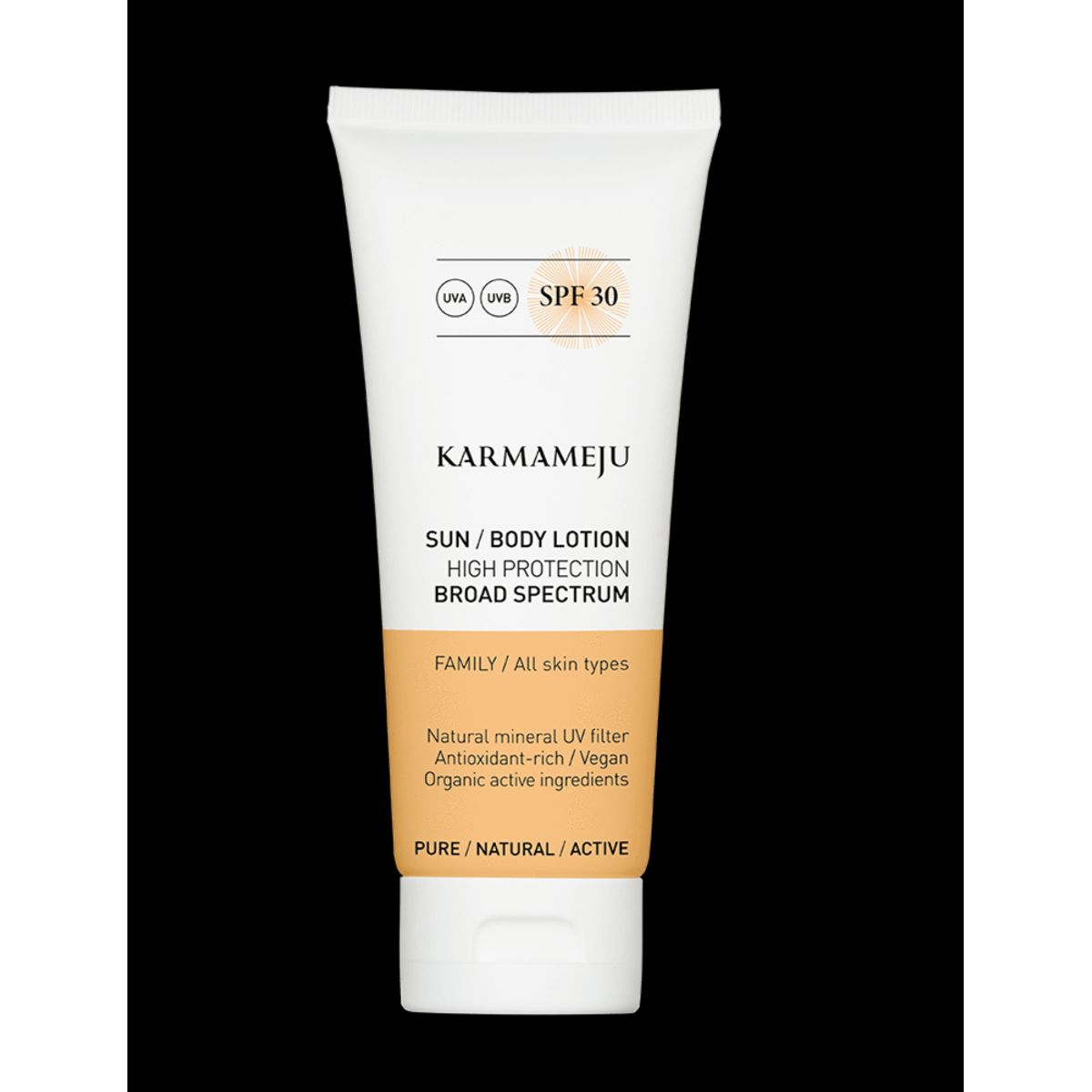 Karmameju SOLCREME TIL KROPPEN / SPF 30 - Travel Size, 100 ml.