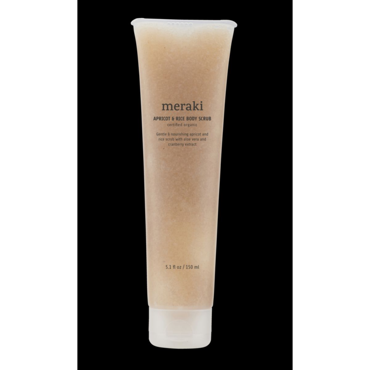 Meraki Apricot & rice body scrub, 150ml.