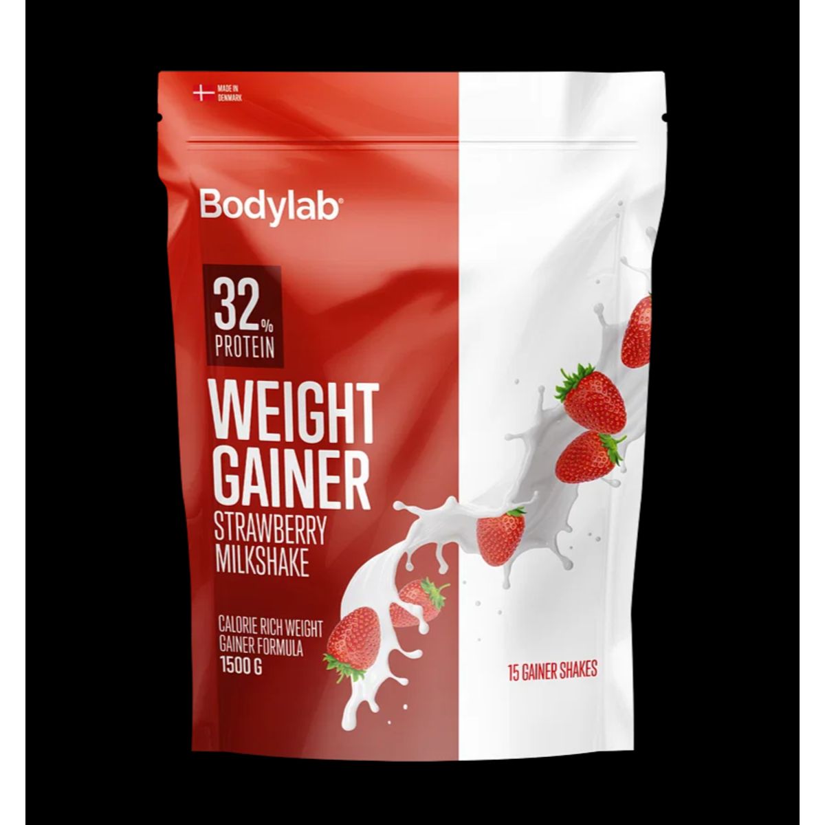 Bodylab Weight Gainer Strawberry Milkshake, 1,5kg.