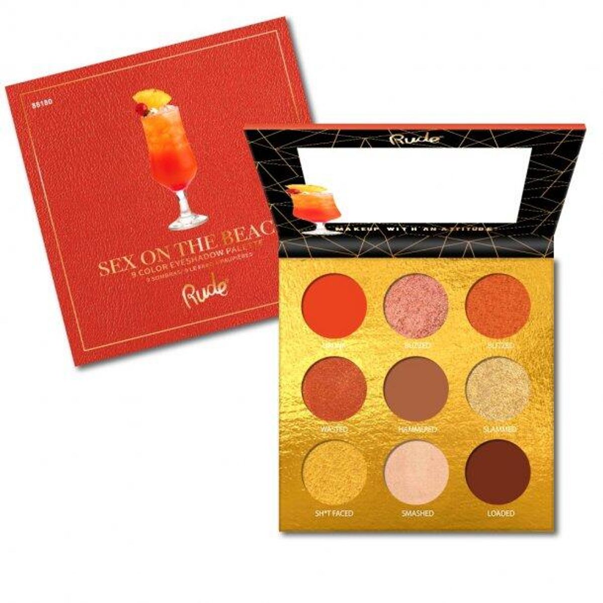 RUDE Cosmetics Cocktail Party - 9 Eyeshadow Palette - Sex On The Beach