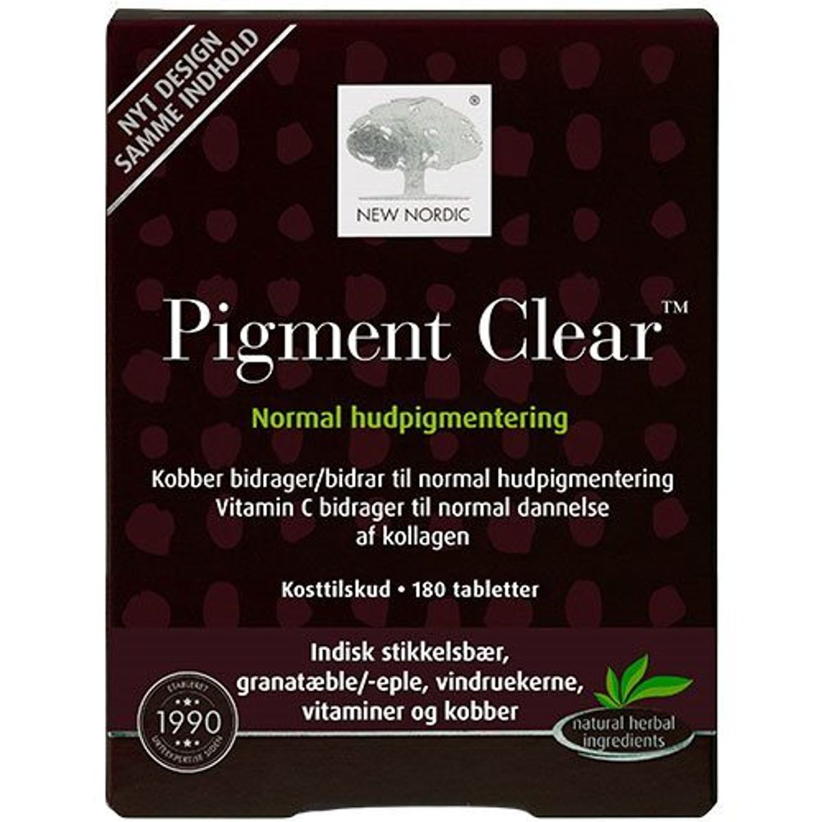 New Nordic Skin Care Pigment Clear, 180tab.