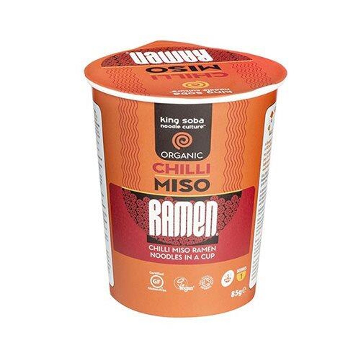 King Soba Chili Miso Ramen instant cup Ø, 85g.