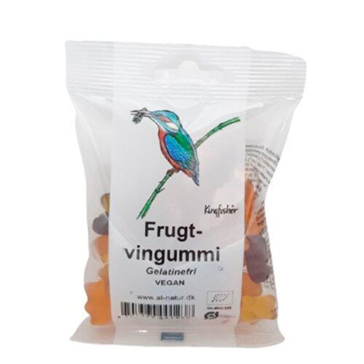 Kingfisher Frugtvingummi uden gelatine Ø, 80g.