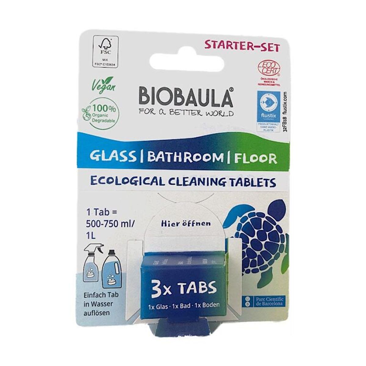 Biobaula Starterkit (Glasrens, Badrens, Gulvvask) 3xTablet