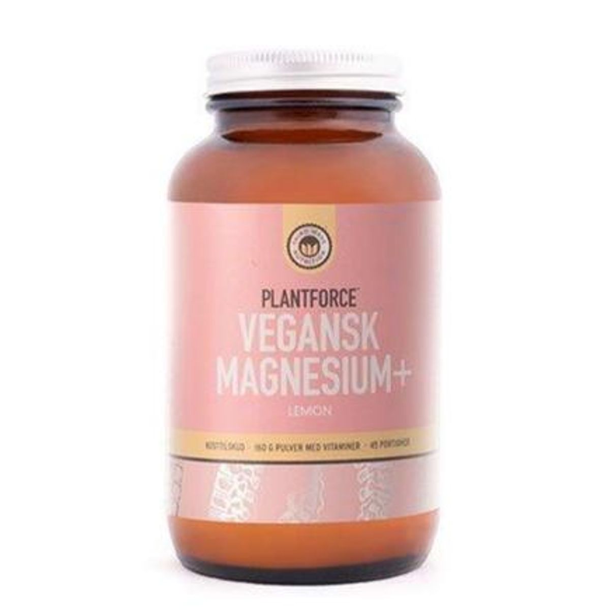 Plantforce Vegansk Magnesium + Lemon, 160g.