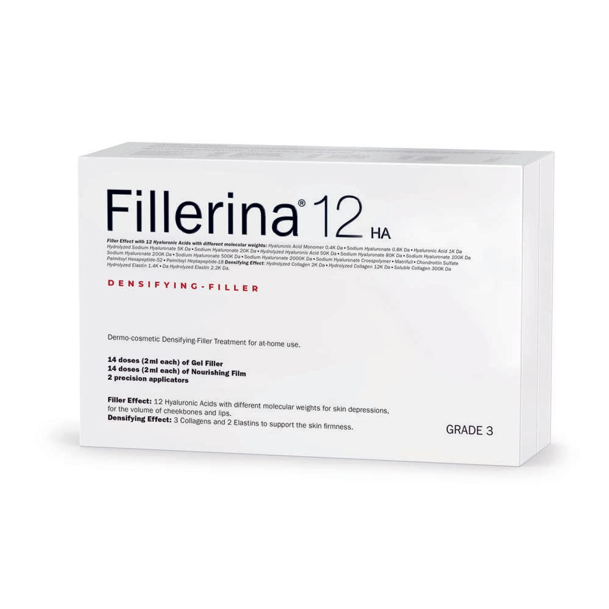 Fillerina 12HA Dermo-Kosmetisk Filler-Kur Grad 3, 2x30ml.