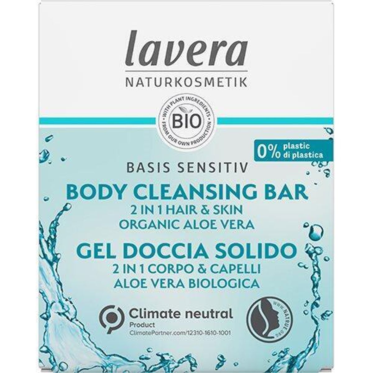 Lavera Body Cleansing Bar 2in1 - Basis Sensitiv, 50g.