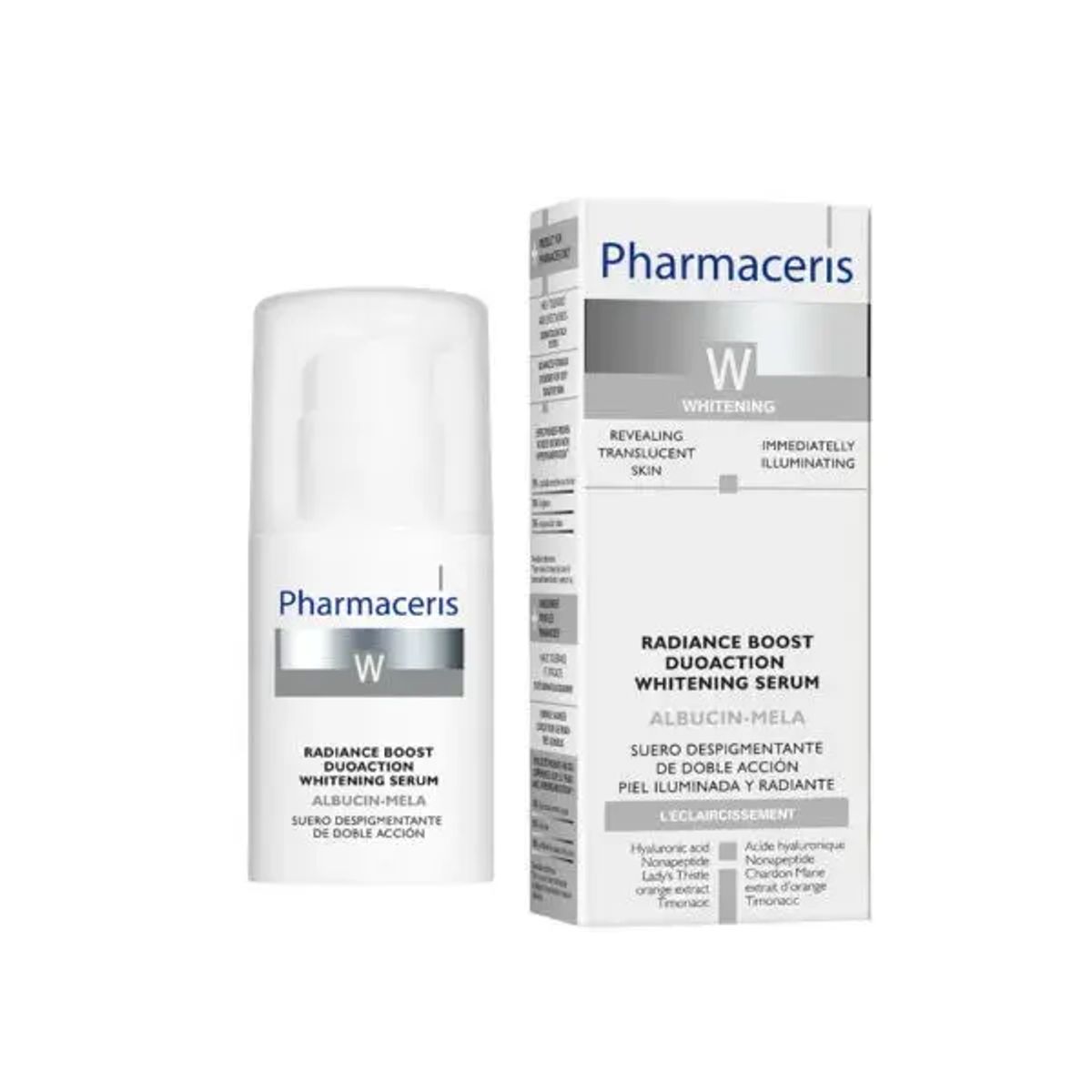 Pharmaceris W Albucin Mela Duo aktivt lysnende serum, 30ml