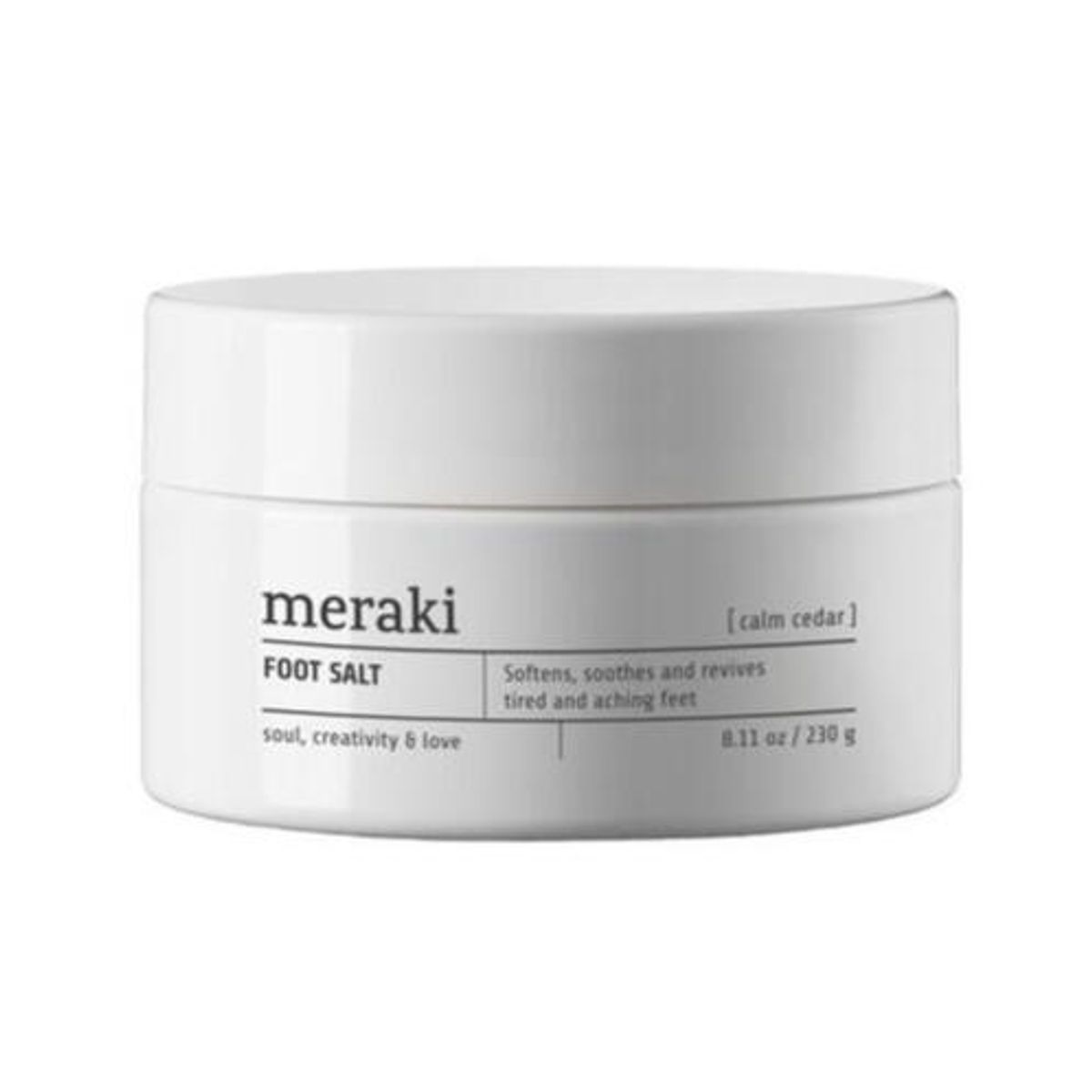 Meraki Foot Salt Calm Cedar Cosmos Natural, 200ml.