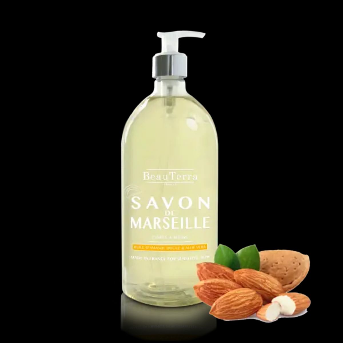 Beau Terra Marseille Liquid Soap - Almond Oil, 300ml