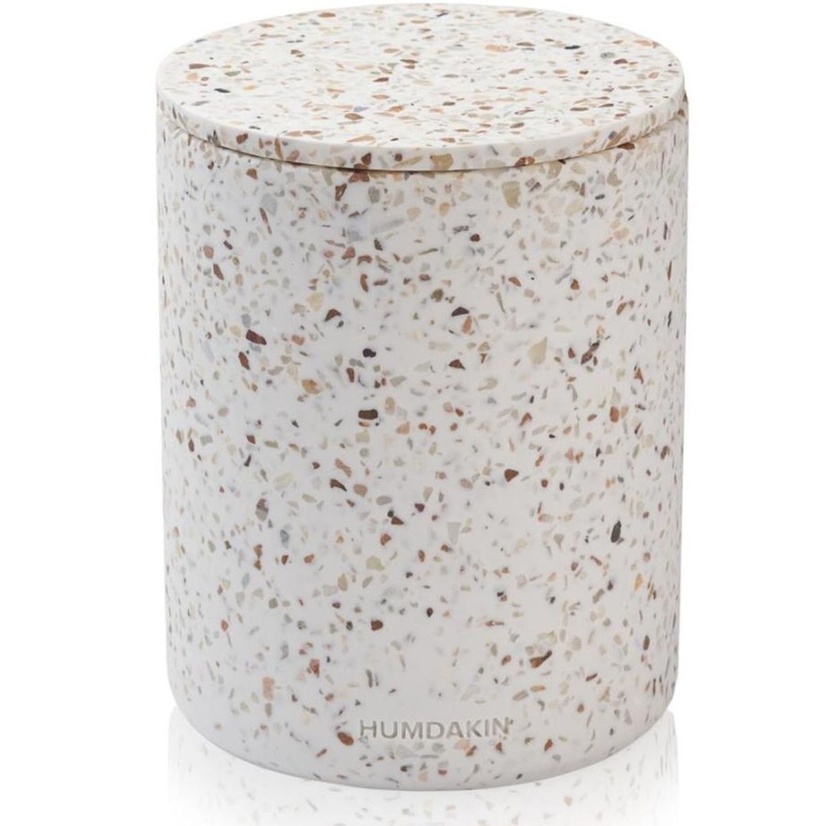 Humdakin BOLOGNA Terrazzo Vase med låg, rød/beige