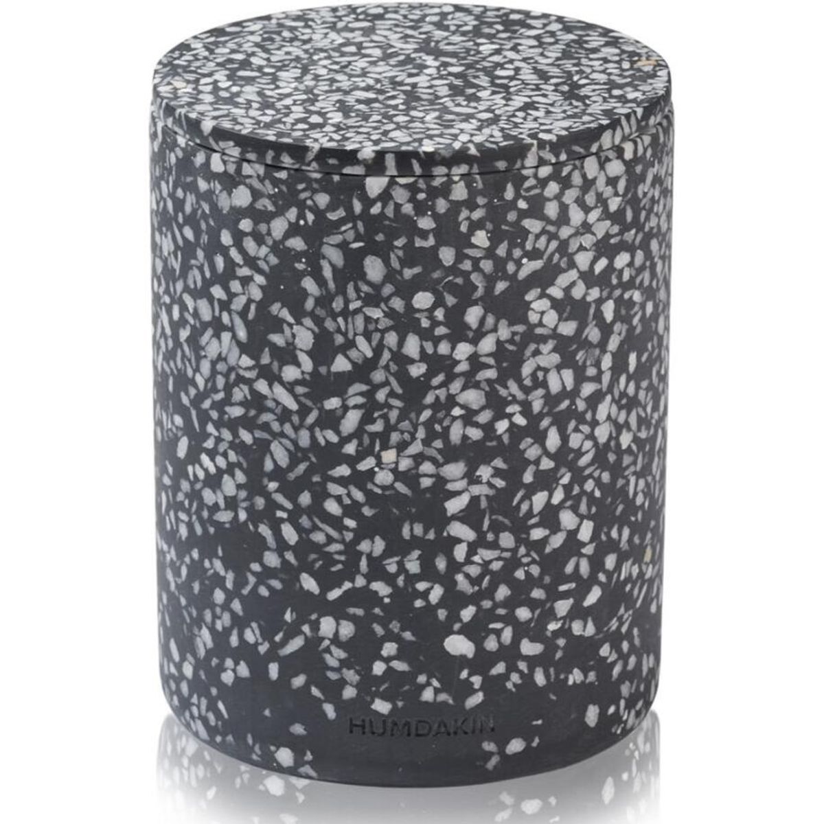 Humdakin BOLOGNA Terrazzo Vase med låg, sort