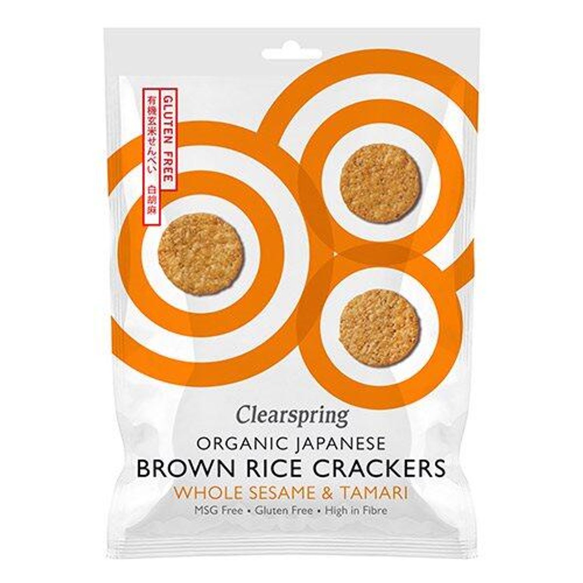 Clearspring Rice Cracker sesame Ø, 40g