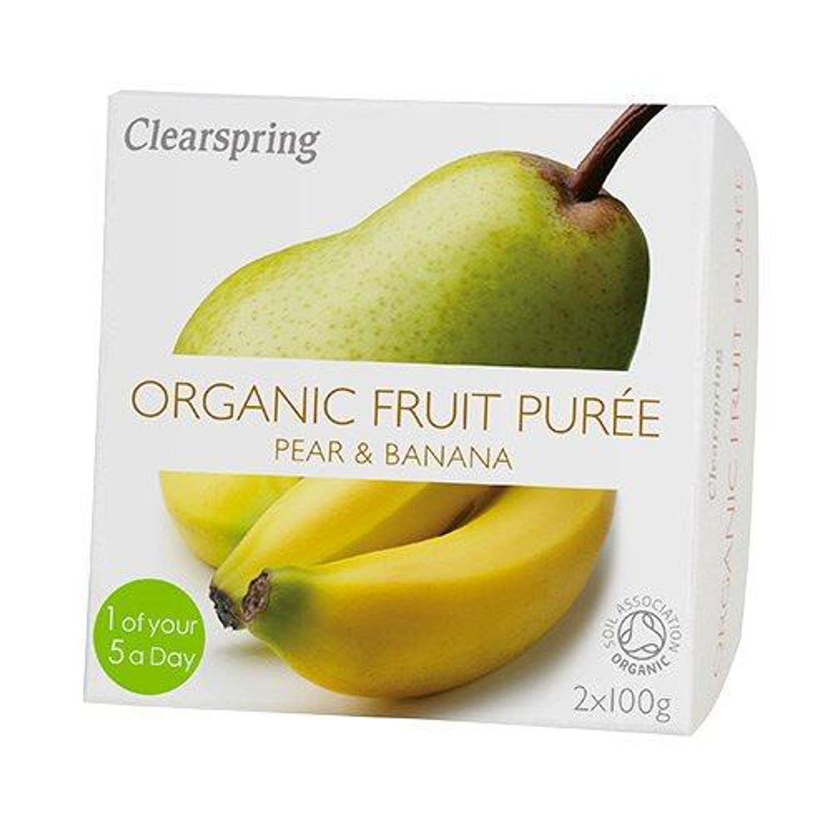 Clearspring Frugtpuré banan, pære Ø, 200g