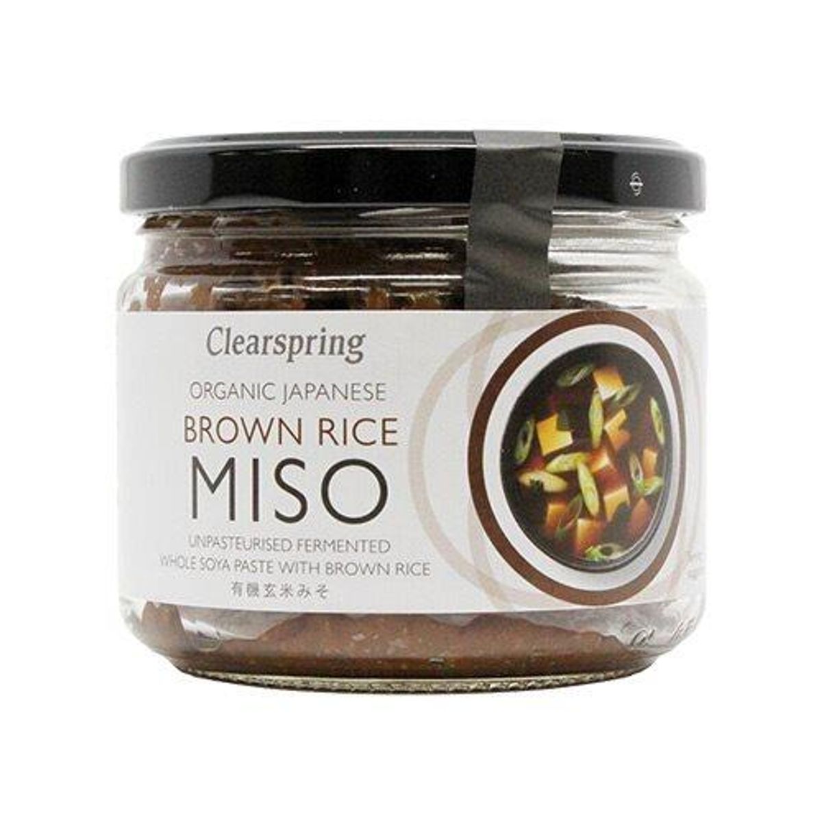 Clearspring Miso Brown Rice Ø i glas upasteuriseret, 300g