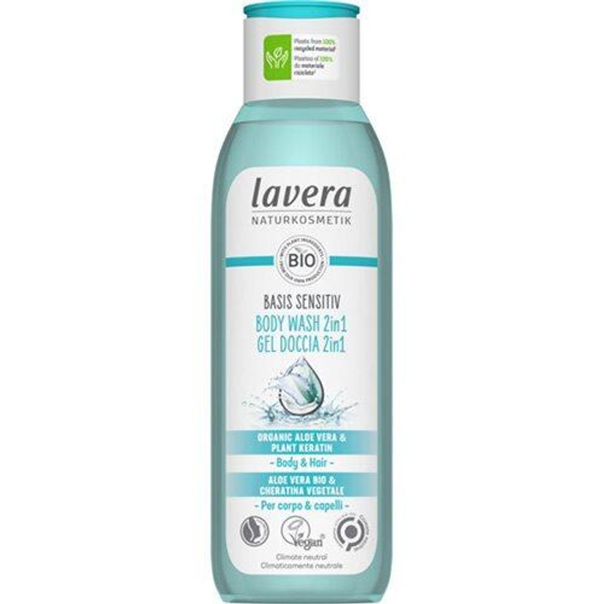 Lavera Body Wash 2in1 basis sensitiv, 250ml