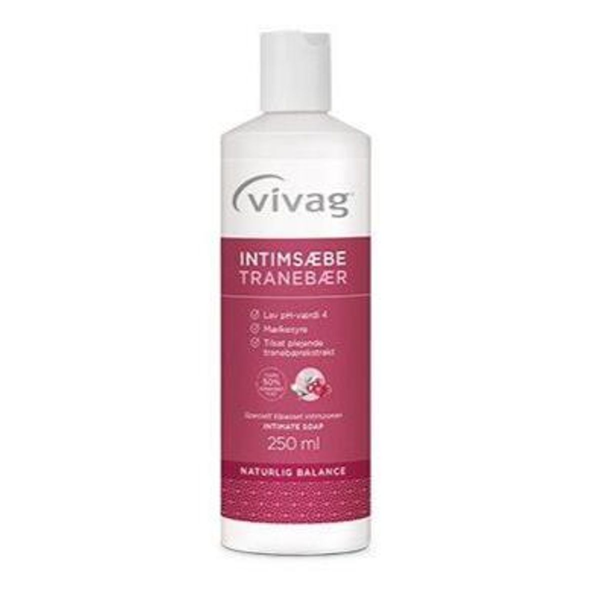 Vivag Intimsæbe Tranebær, 250ml.