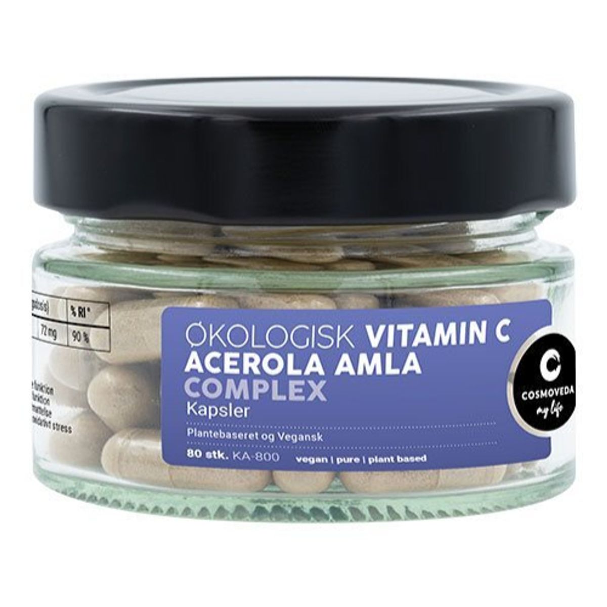 Cosmoveda Vitamin C m. acerola og amla Ø, 80kap