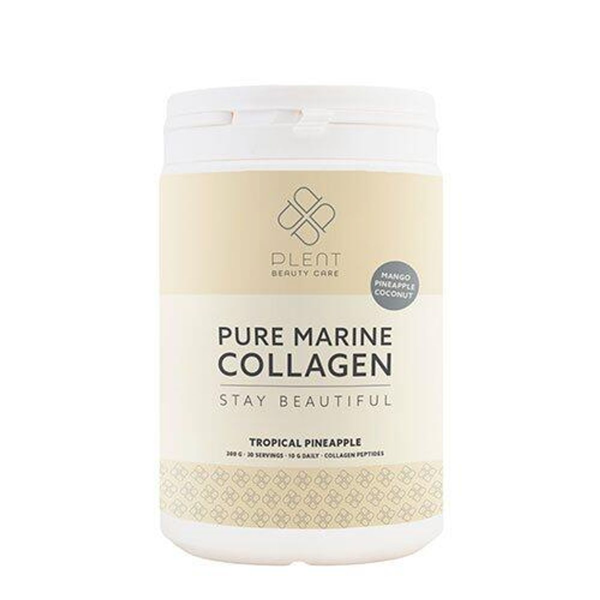 Plent Pure Marine Collagen Tropical Pineapple, 300g.