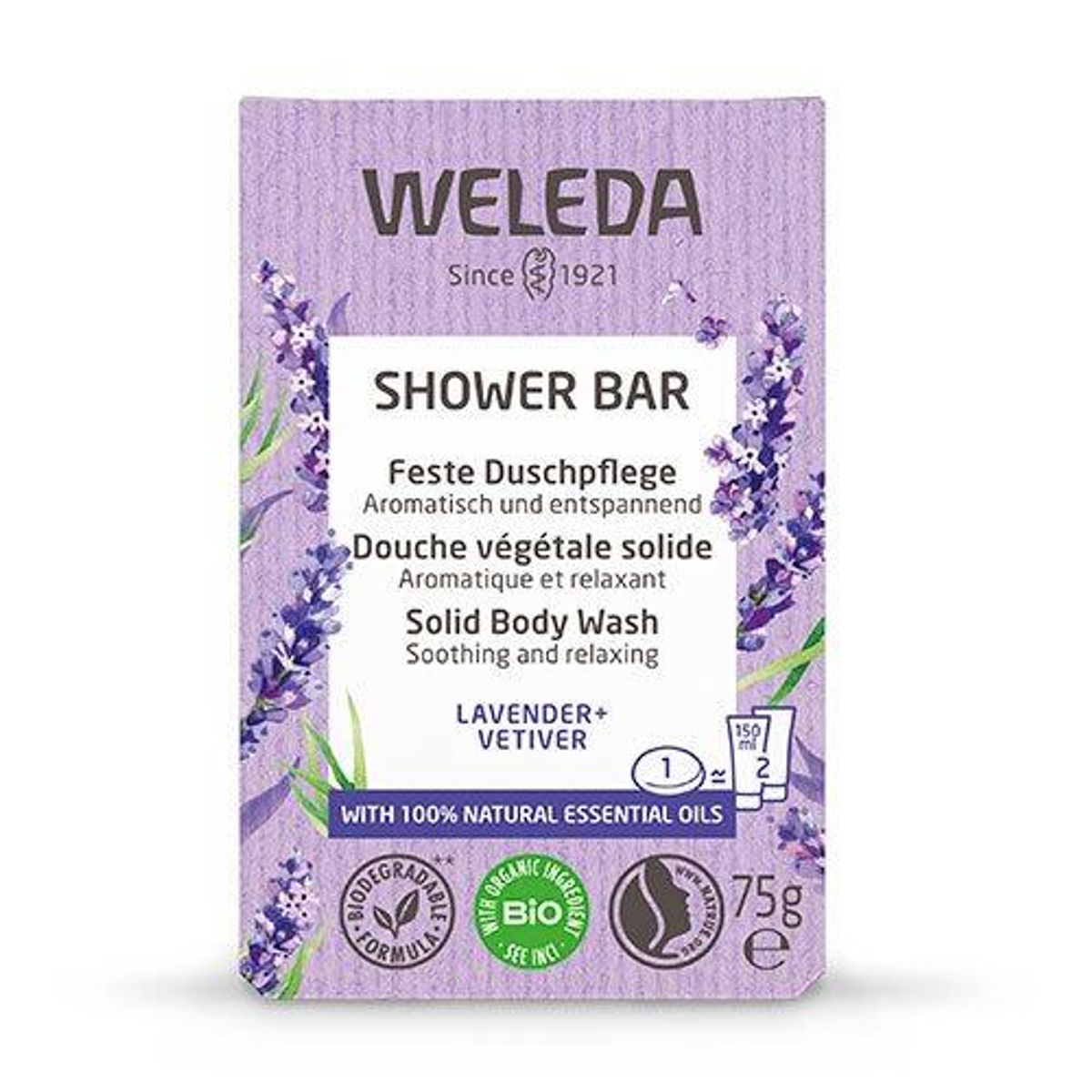 Weleda Shower Bar Lavender, 75g.