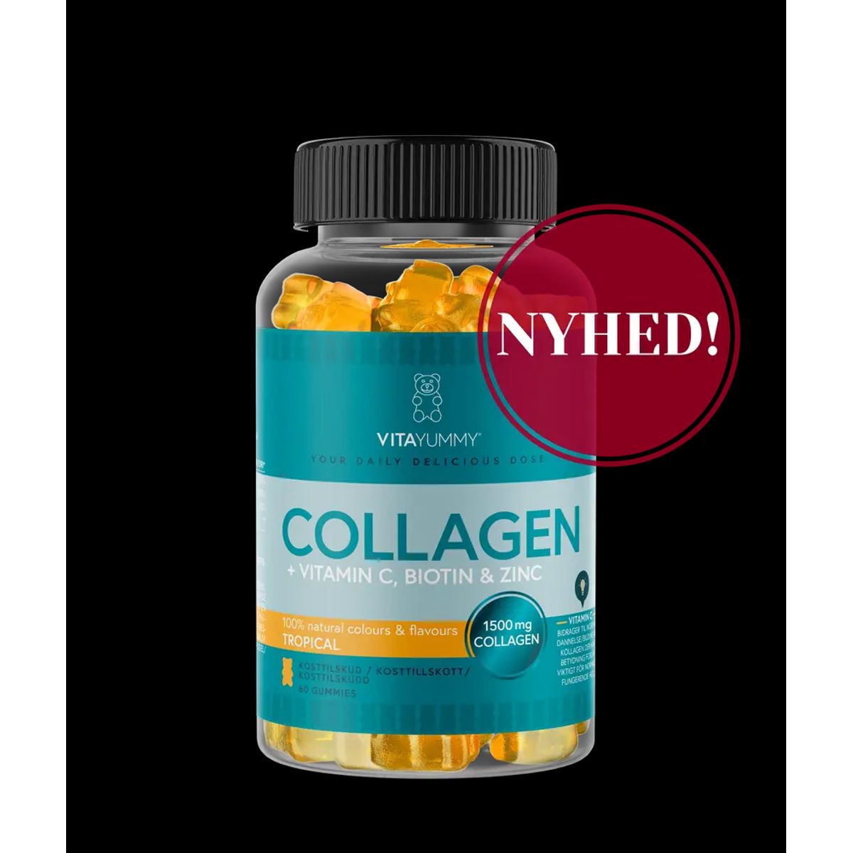 VitaYummy Collagen Tropical, 60 stk.