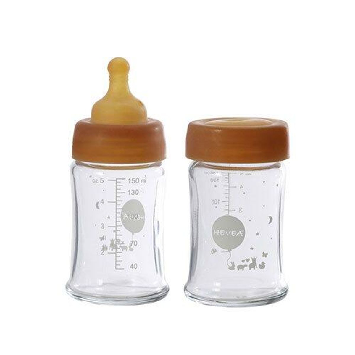 Hevea Baby Glas sutteflaske 2-pak 150ml