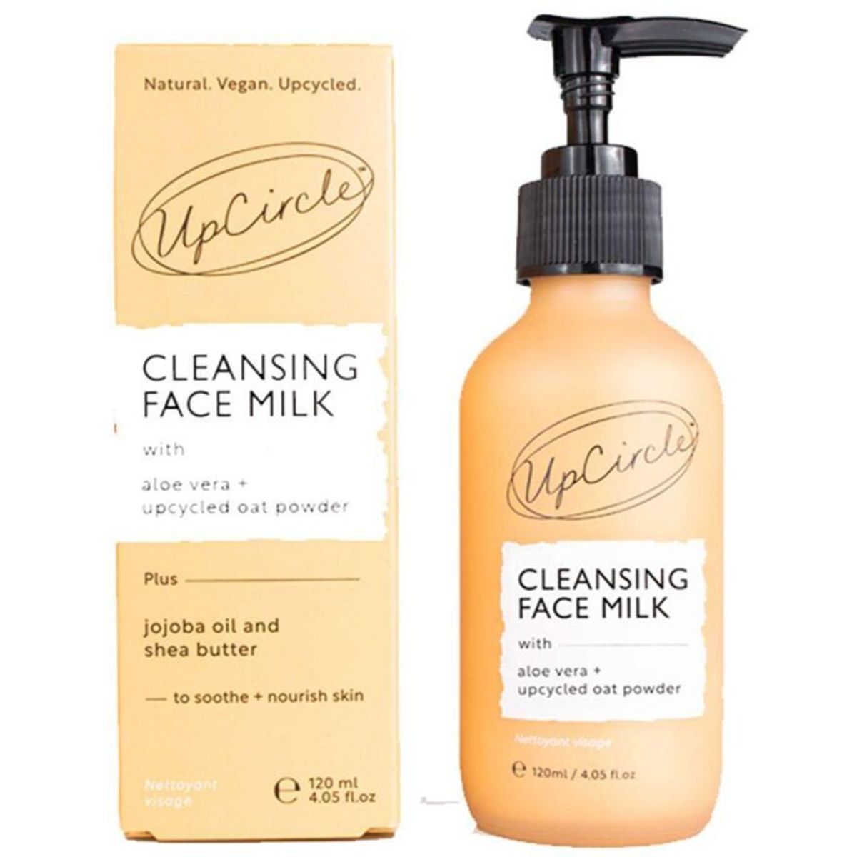 UpCircle Cleansing Face Milk med Aloe Vera & Oat Powder, 120ml.