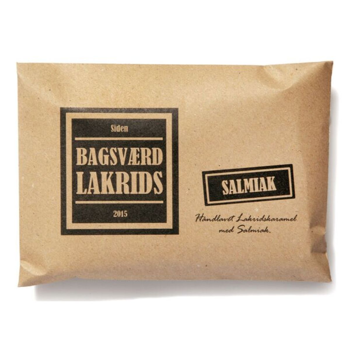 Bagsværd Lakrids Hel Plade Lakrids "Salmiak", 160g.