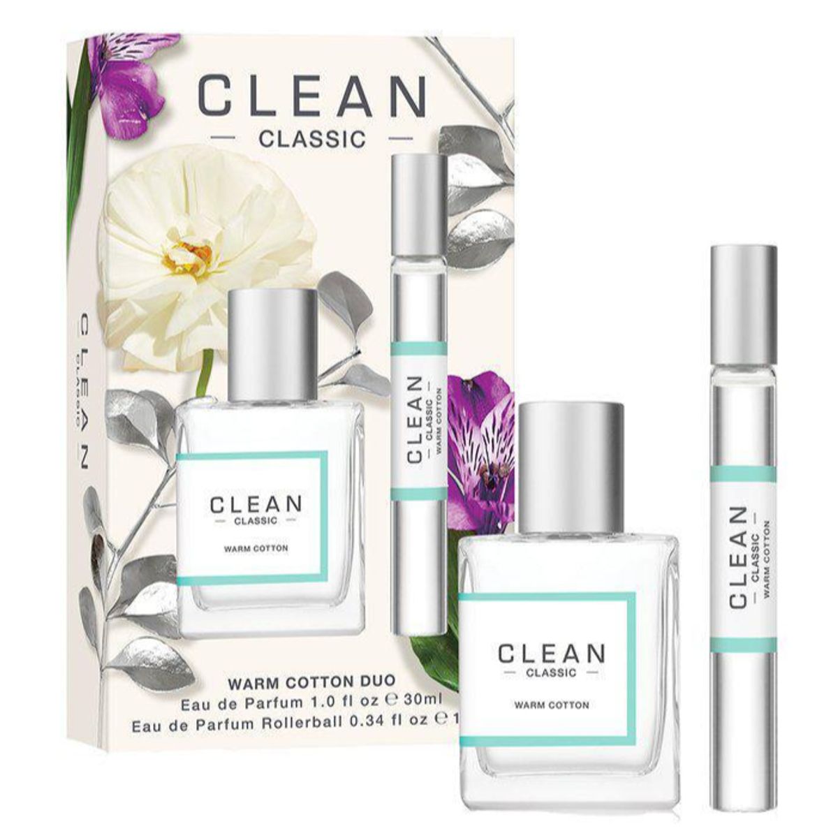 Clean Classic Warm Cotton Duo, 30ml/10ml.