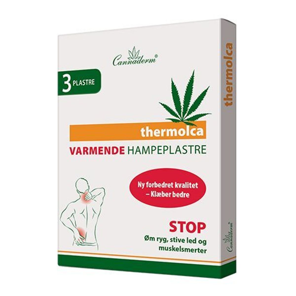 Varmende Hampeplastre 3 stk 10x14 cm Thermolca