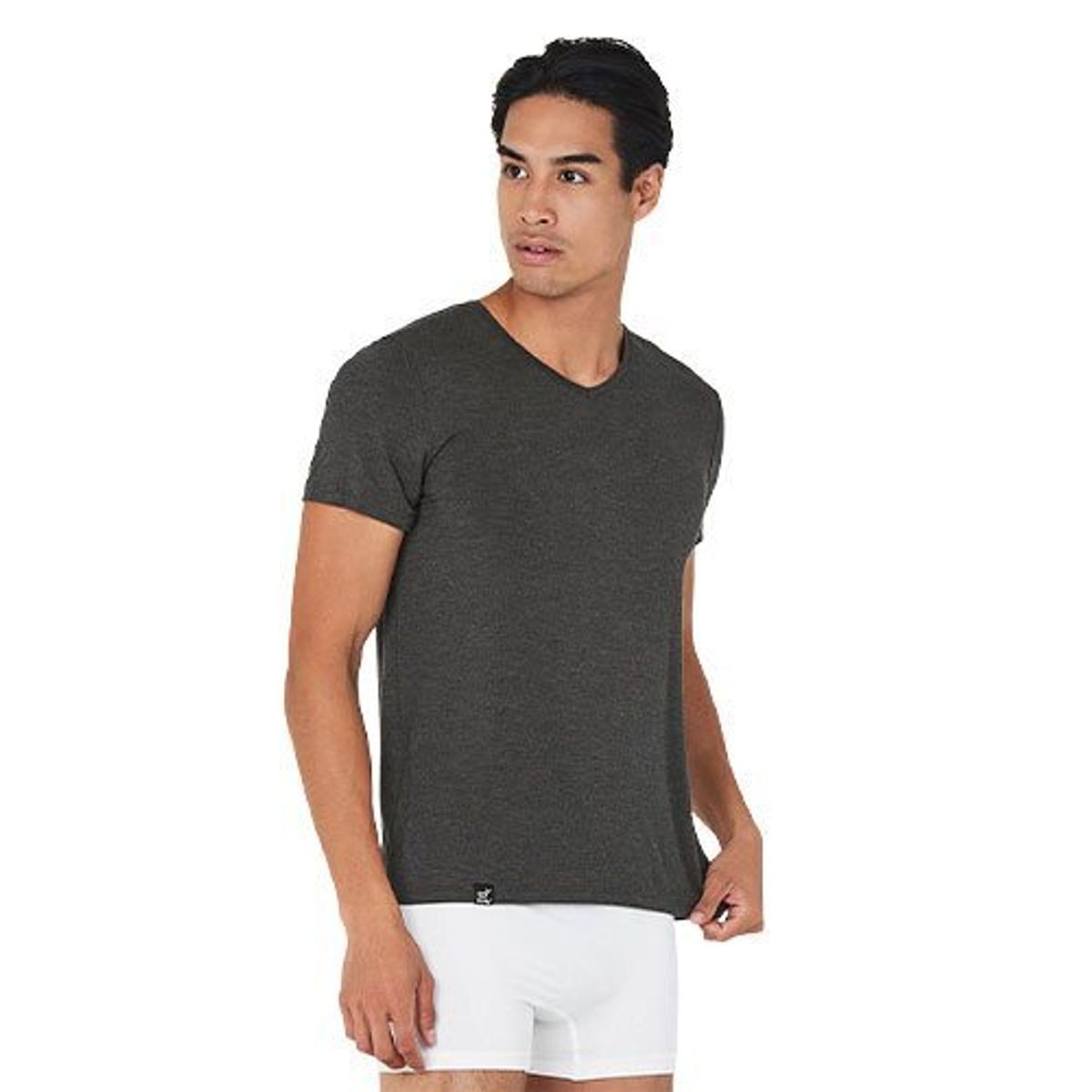 Boody Men´s V-Neck T-Shirt Dark Marl str. M