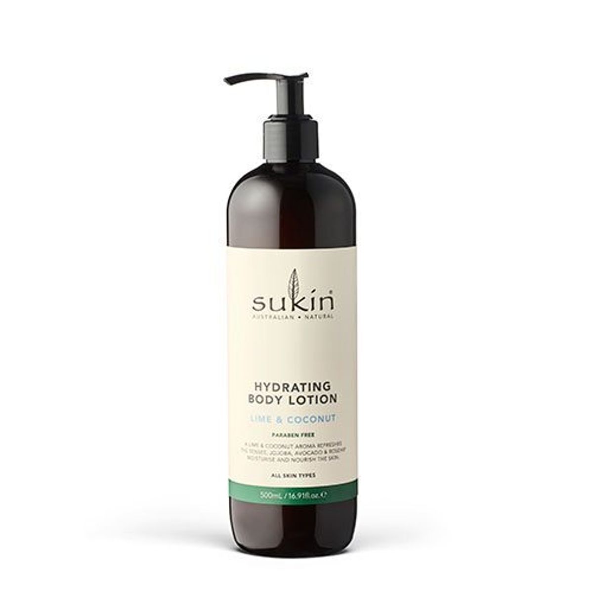 Sukin Body Lotion Lime & Coconut Hydrating, 500ml.