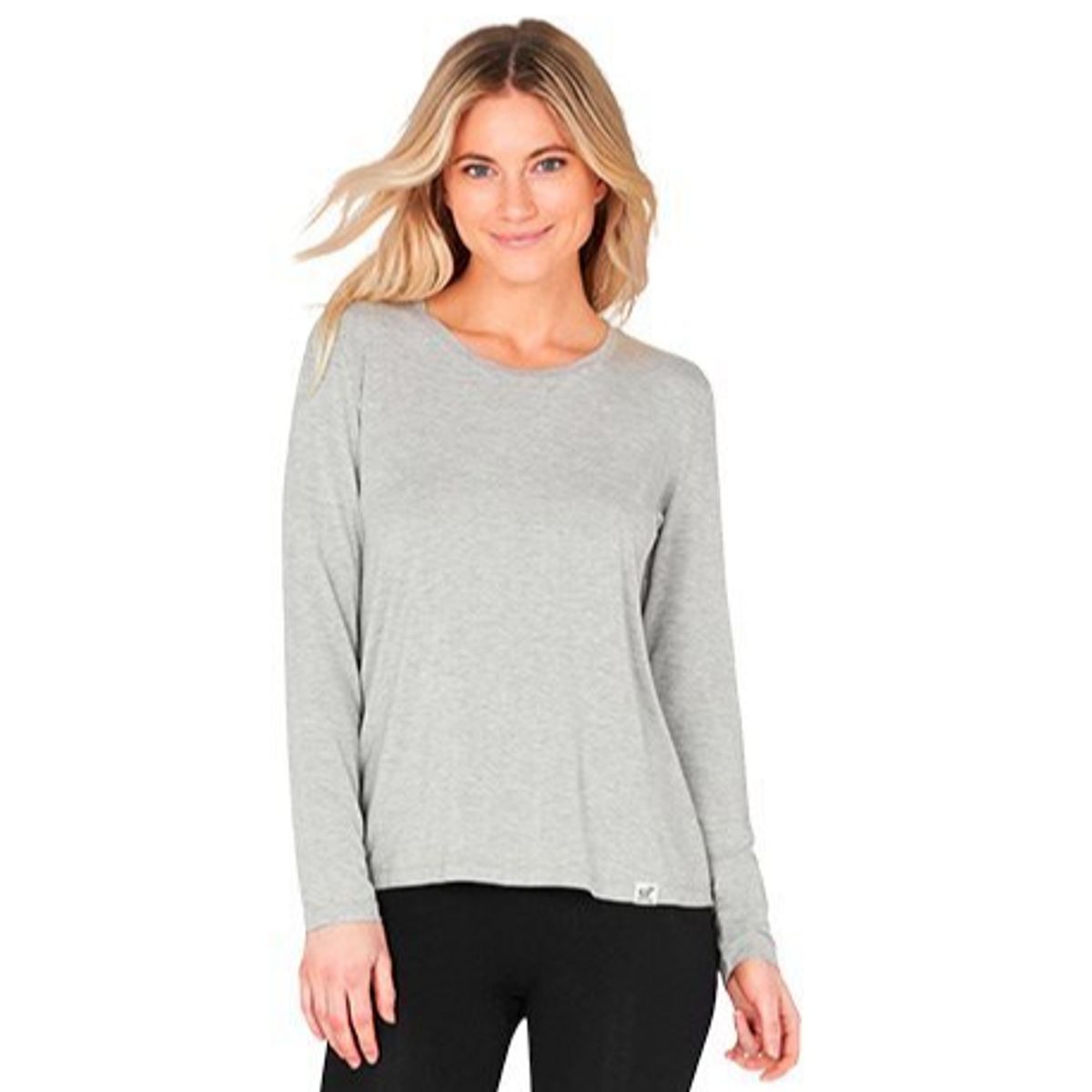 Boody Women´s Long Sleeve Round Neck T-Shirt grå str. S