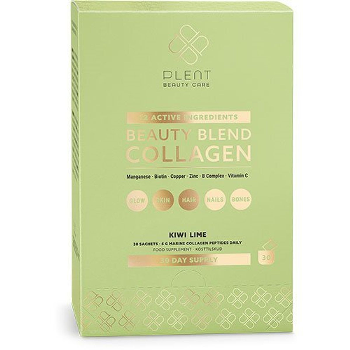 Plent Beauty Blend Collagen - Kiwi Lime 30 x 5 gr