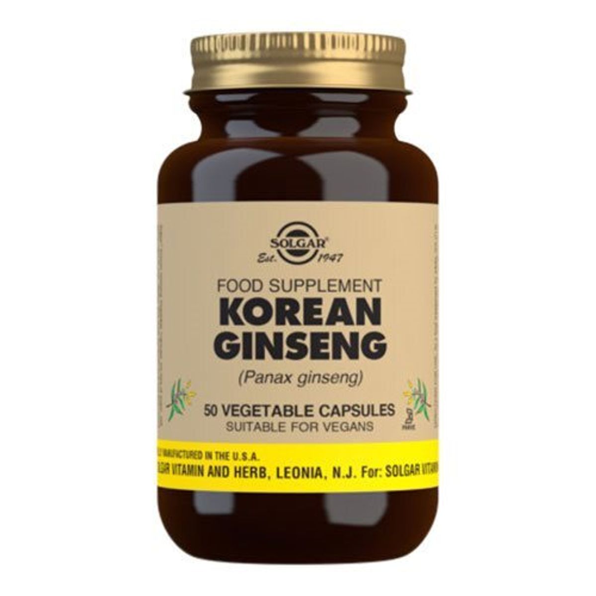 Solgar Korean Ginseng, 50kap