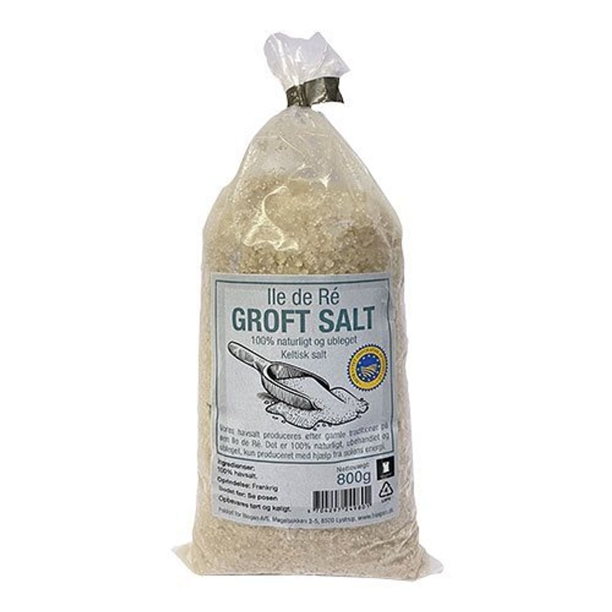 Fransk groft havsalt Ile de Ré ubleget, 800g