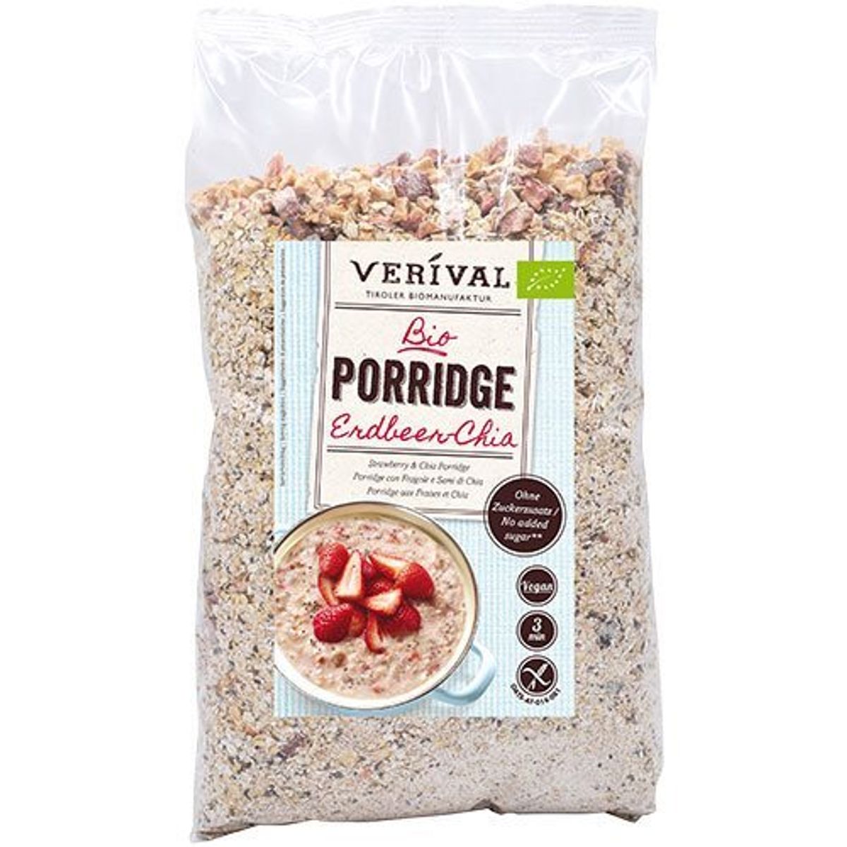 Verival Bio Grød - Jordbær-Chia Ø, 1.500g.