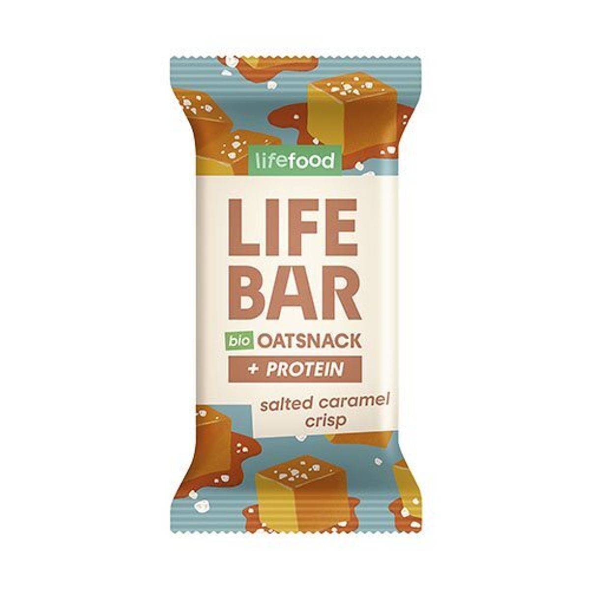 Lifefood Lifebar Havre Snack Protein Salted Caramel Crisp Ø, 40g