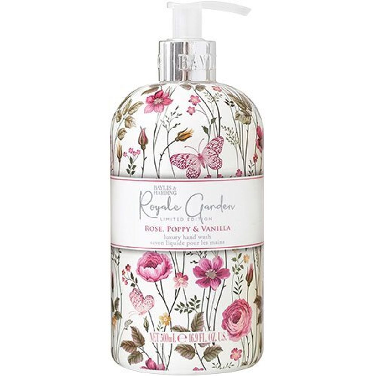 Baylis & Harding Royale Garden Rose, Poppy & Vanilla Hand Wash, 500ml.