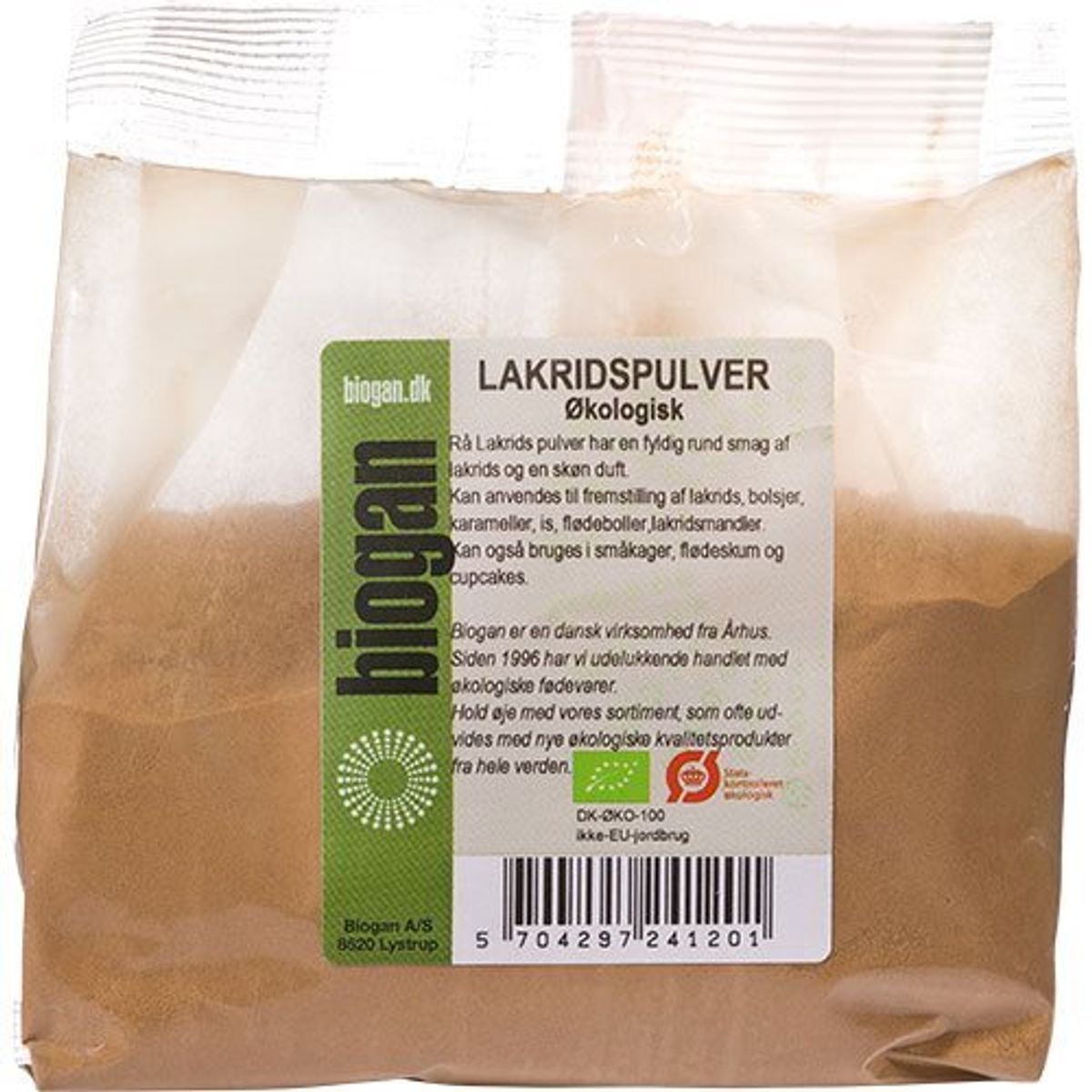 Biogan Lakridspulver Ø, 100g.