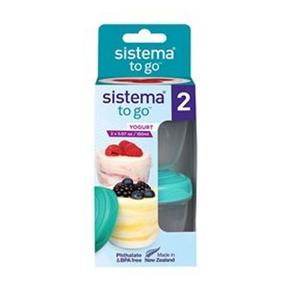 Sistema Yoghurt to go 2-pack 2x150 ml, ass. farver, 1stk.