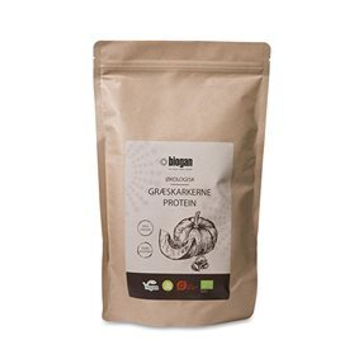 Biogan Græskarkerne protein Vegan Ø, 550g.