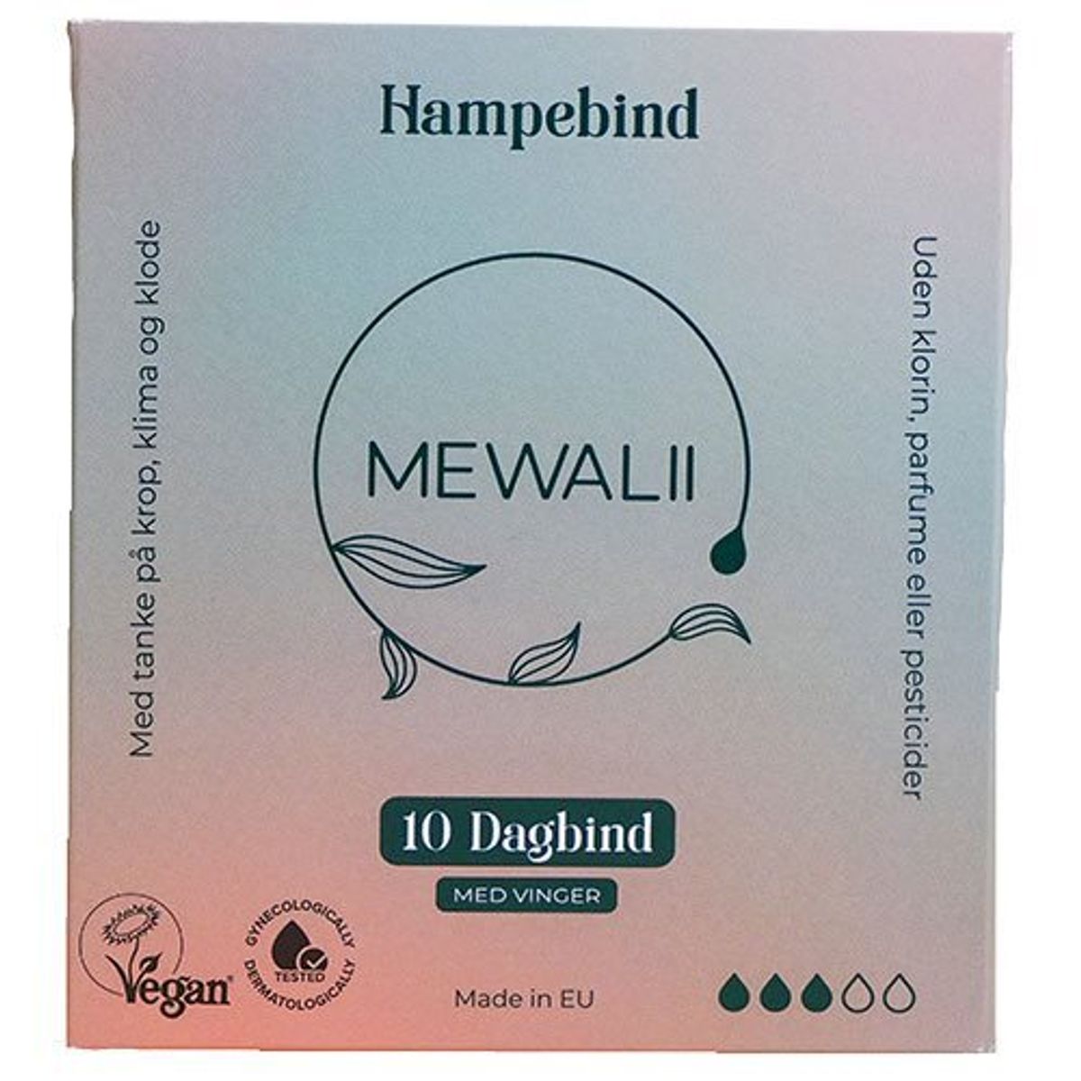 Mewalii hamp dagbind 10 stk. m. vinger, 1pk.