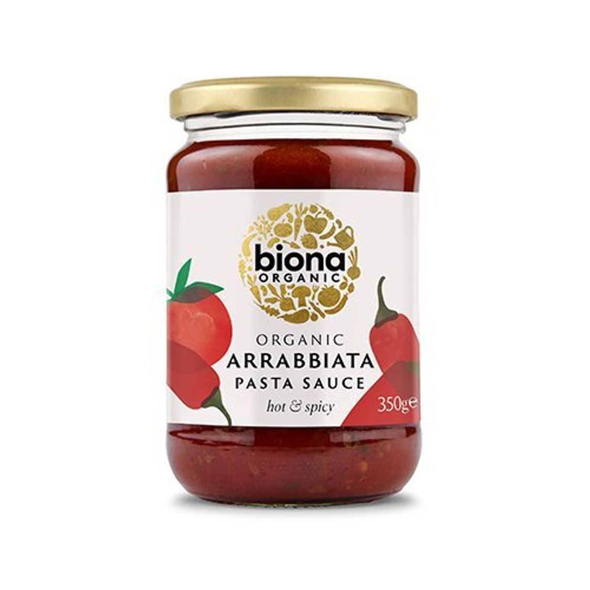 Biona Pastasovs Arrabbiata Ø, 350g.