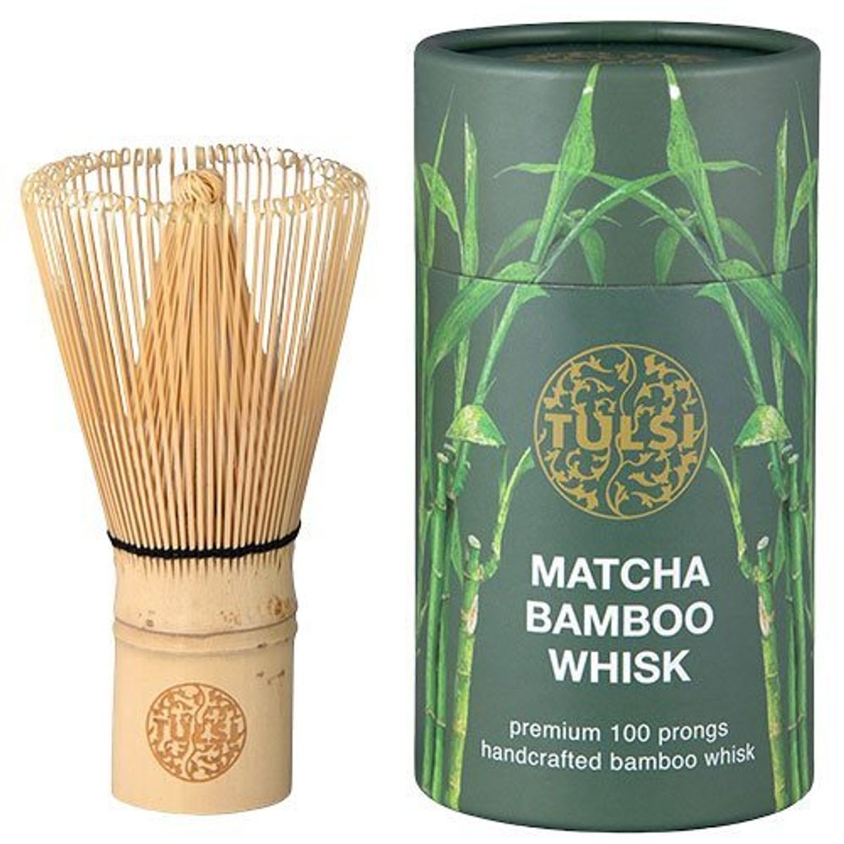 Tulsi Matcha piskeris i bambus, 1stk.