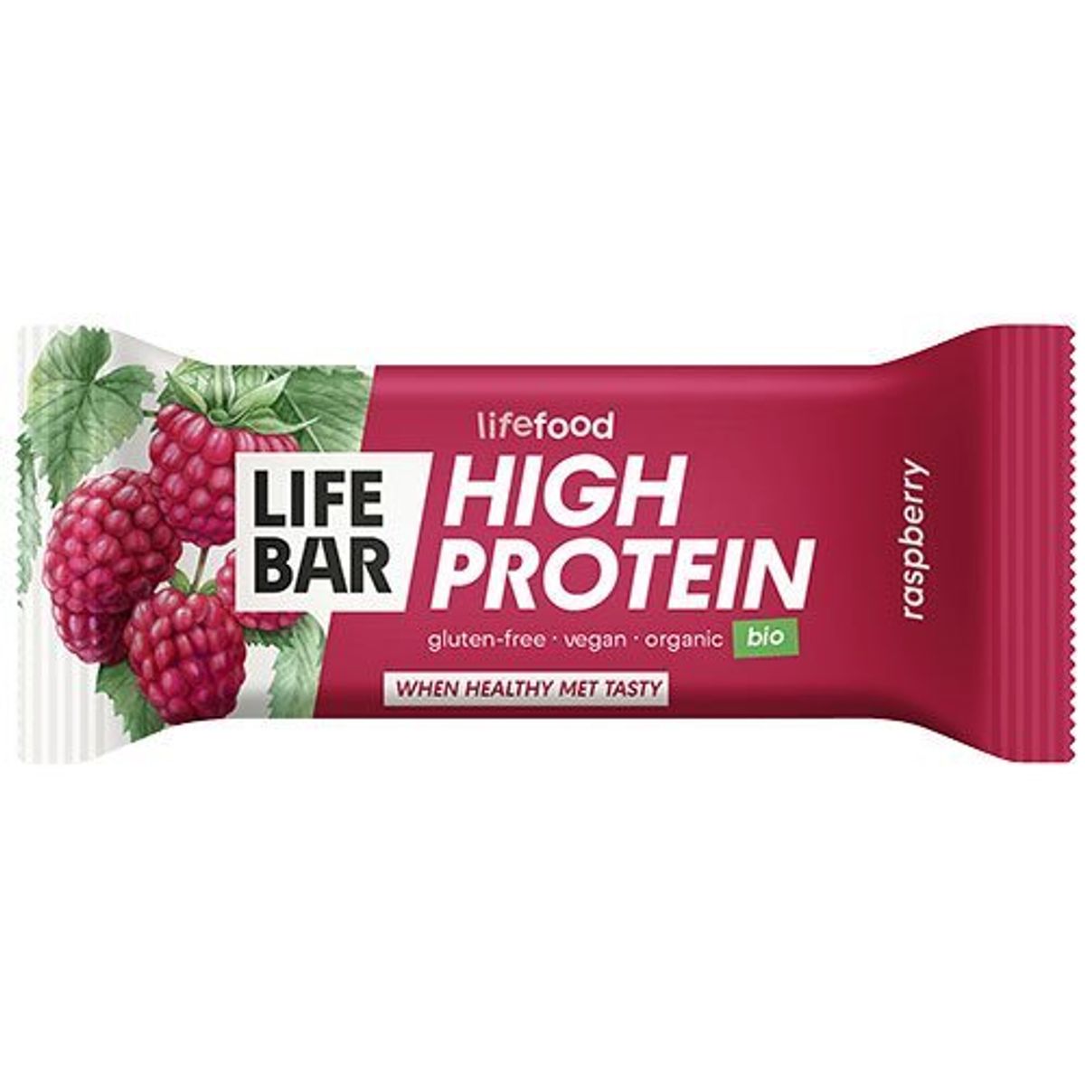 Lifefood LifeBar Proteinbar Hindbær Ø, 40g.