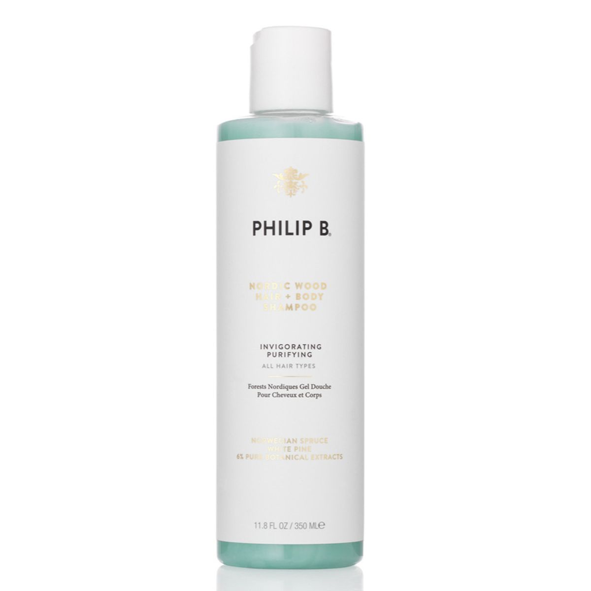 Philip B Nordic Wood Hair + Body Shampoo, 350ml.