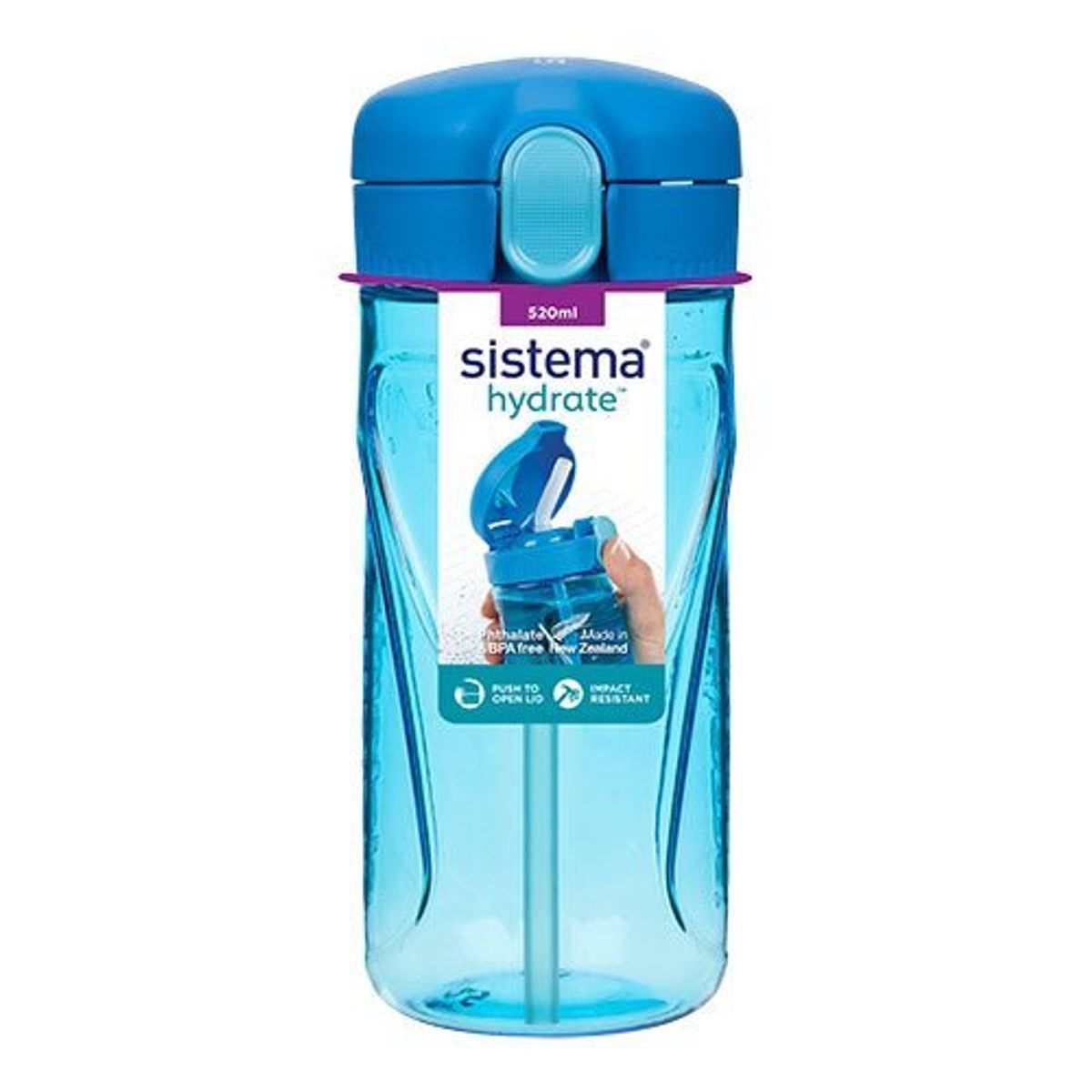 Sistema Drikkedunk Quick Flip, 520ml., Ass. farver