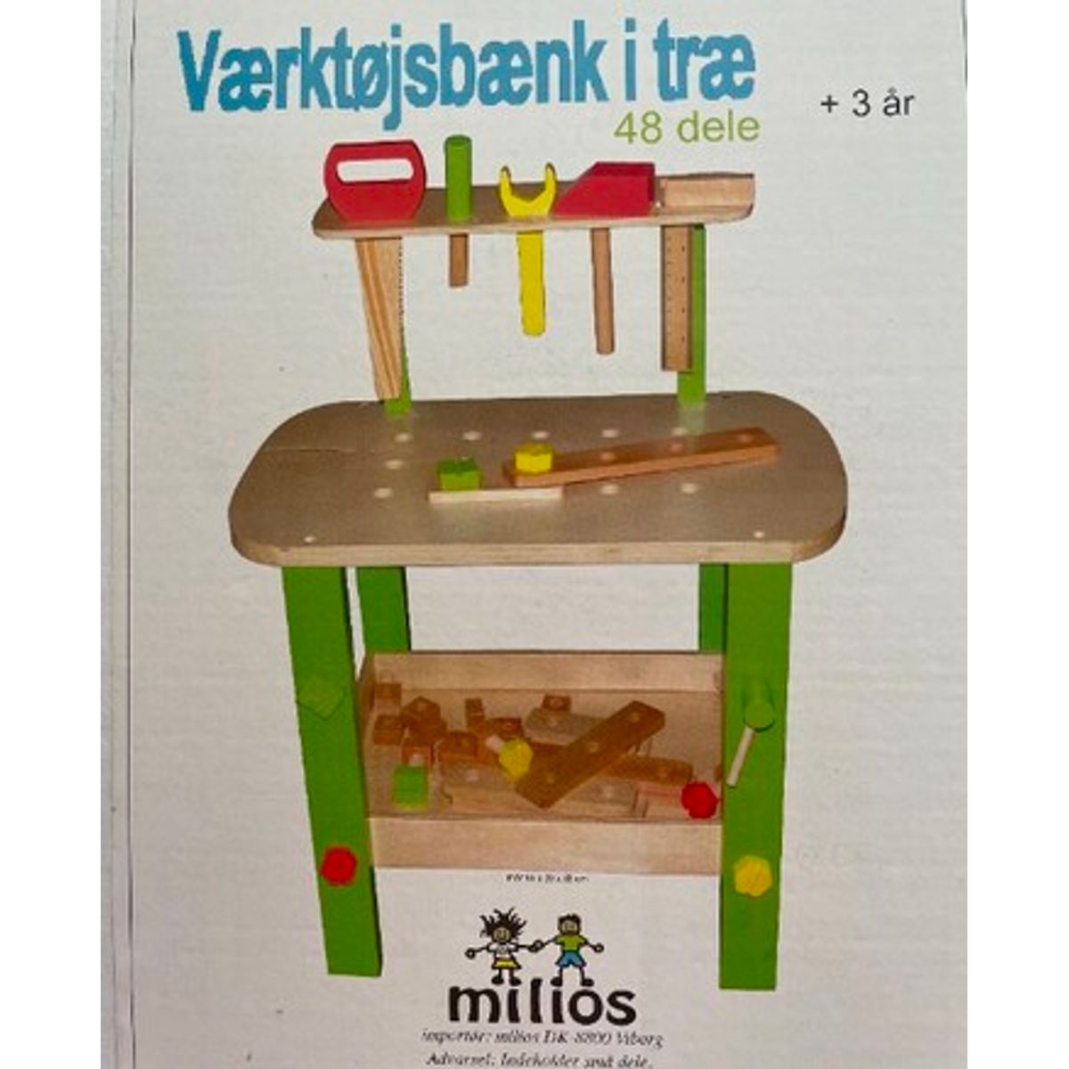 Milios Værkstedsbænk i Træ - 48 Dele