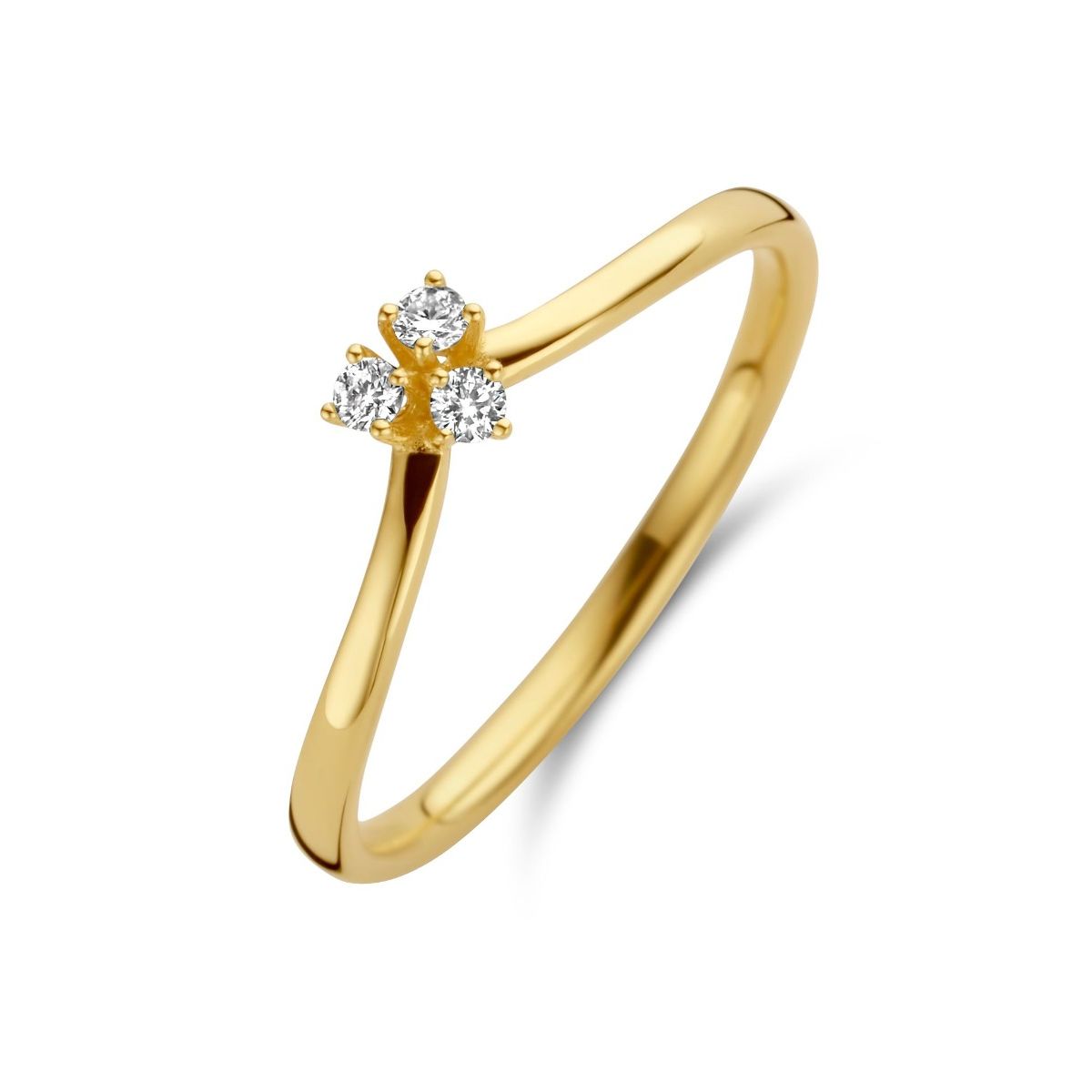 Juliet 14 Karat Guld Ring fra Spirit Icons med Brillanter 0,09 Carat W/VS